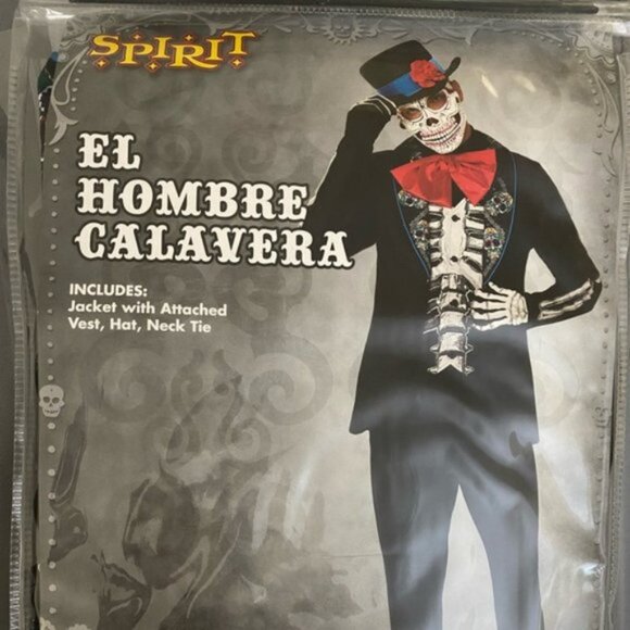 🛑EL HOMBRE CALAVERA Halloween ➕🆒Party COSTUME Scary Holiday SUIT 💸BUY NOW‼️ - Picture 6 of 16